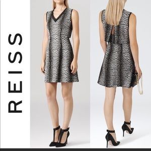 Reiss stella silk animal print mini dress NWT